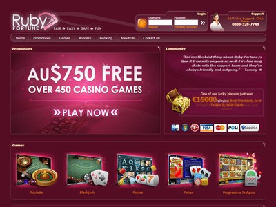 Ruby Fortune Casino Screenshot